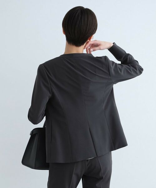 INDIVI / インディヴィ テーラードジャケット | 【定番スーツ/洗える/UVケア】ストレッチノーカラージャケット | 詳細13