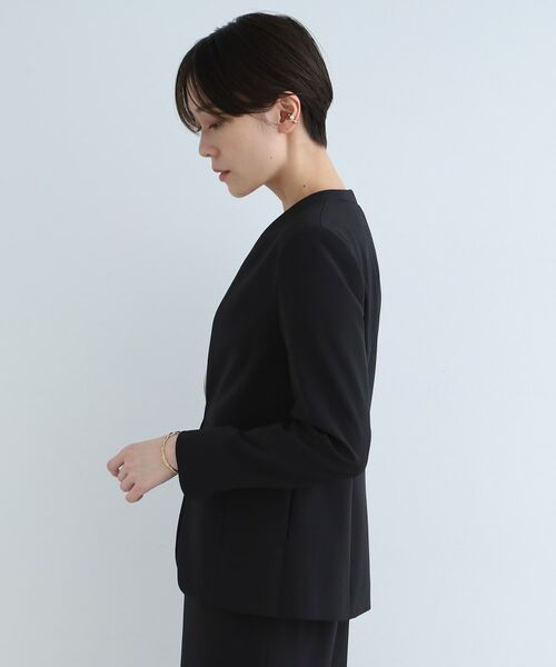 INDIVI / インディヴィ テーラードジャケット | 【定番スーツ/洗える/UVケア】ストレッチノーカラージャケット | 詳細15