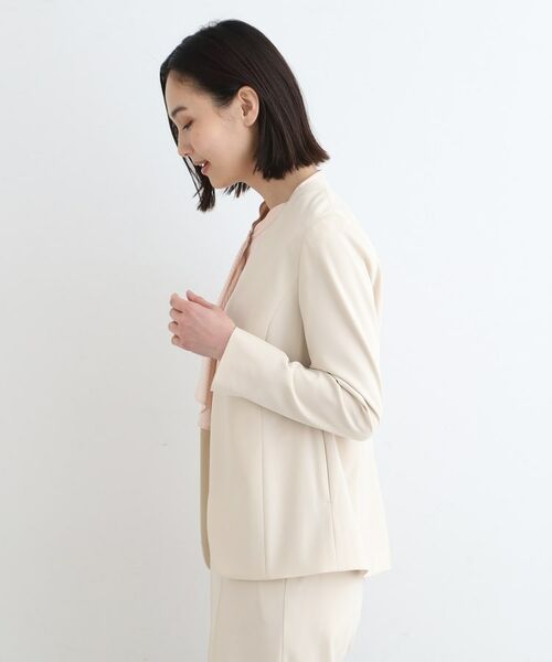 INDIVI / インディヴィ テーラードジャケット | 【定番スーツ/洗える/UVケア】ストレッチノーカラージャケット | 詳細23