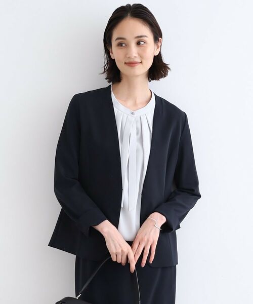 INDIVI / インディヴィ テーラードジャケット | 【定番スーツ/洗える/UVケア】ストレッチノーカラージャケット | 詳細26
