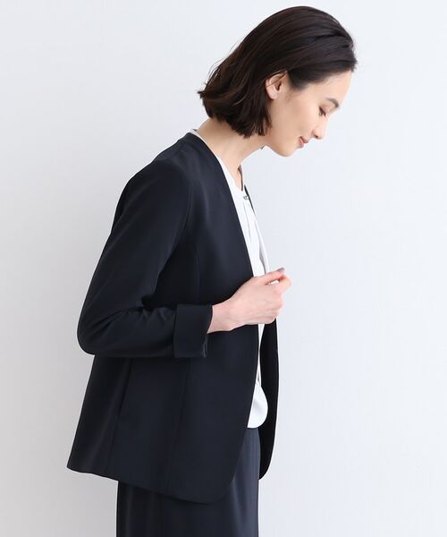 INDIVI / インディヴィ テーラードジャケット | 【定番スーツ/洗える/UVケア】ストレッチノーカラージャケット | 詳細27
