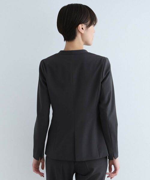 INDIVI / インディヴィ テーラードジャケット | 【定番スーツ/洗える/UVケア】ストレッチノーカラージャケット | 詳細4