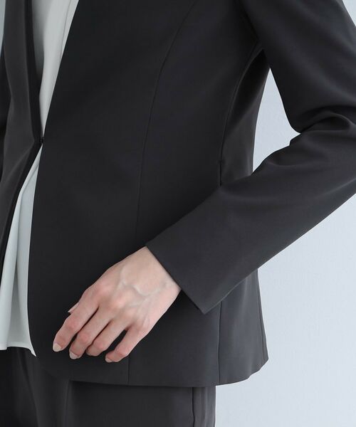 INDIVI / インディヴィ テーラードジャケット | 【定番スーツ/洗える/UVケア】ストレッチノーカラージャケット | 詳細6