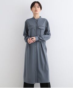 【日本製／カットソー】シャツワンピース