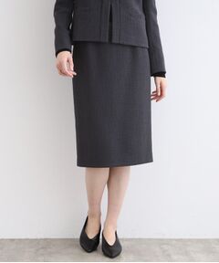 【日本製／定番スーツ】ツィードストレートスカート