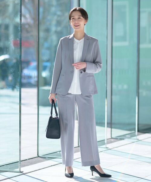 INDIVI / インディヴィ パンツ | 【洗える/UVケア/SETUP可能】ウール調ワイドパンツ | 詳細26