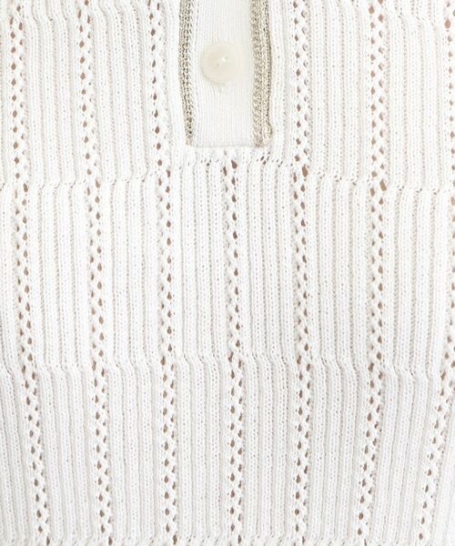 INDIVI / インディヴィ ニット・セーター | 【洗える／トレンド】かぎ編み風衿つき5分袖ニット | 詳細10
