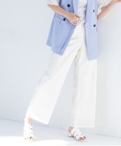 INDIVI / インディヴィ パンツ | 新色登場！【雑誌掲載/褒められパンツ／洗える】ウエストゴムワイドタックパンツ