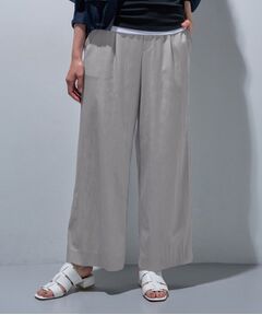 INDIVI / インディヴィ パンツ | 新色登場！【雑誌掲載/褒められパンツ／洗える】ウエストゴムワイドタックパンツ