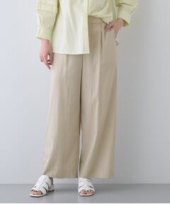 INDIVI / インディヴィ パンツ | 新色登場！【雑誌掲載/褒められパンツ／洗える】ウエストゴムワイドタックパンツ