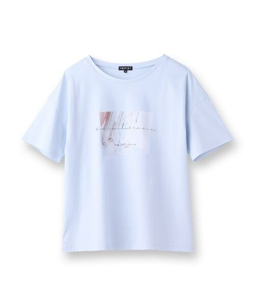 INDIVI / インディヴィ Tシャツ | 【洗える／コットン100％】フォトTシャツ | 詳細1
