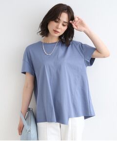 【洗える／コットン100％】アシメヘムデザインTシャツ