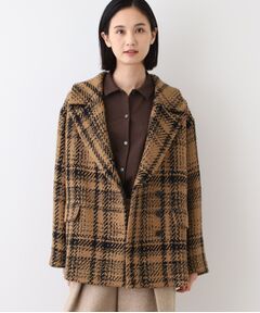 【日本製】ビッグチェック柄ショートコート