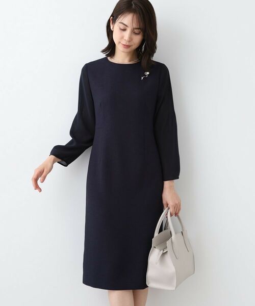 INDIVI / インディヴィ ロング・マキシ丈ワンピース | 【洗える／スーツ】ストレートラインワンピース | 詳細22