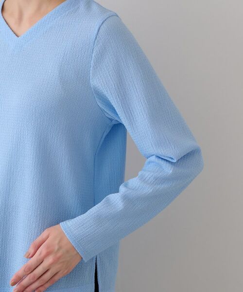 INDIVI / インディヴィ カットソー | 【洗える／凹凸素材】Vネックカットソートップス | 詳細22