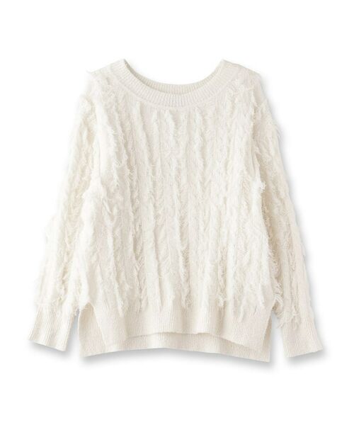 INDIVI / インディヴィ ニット・セーター | 【洗える】フリンジ ジャカードニット | 詳細1
