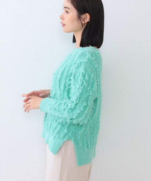 INDIVI / インディヴィ ニット・セーター | 【洗える】フリンジ ジャカードニット | 詳細10