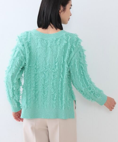 INDIVI / インディヴィ ニット・セーター | 【洗える】フリンジ ジャカードニット | 詳細11