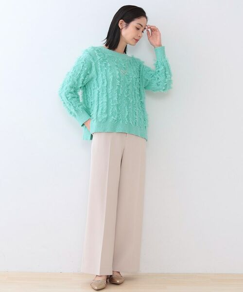 INDIVI / インディヴィ ニット・セーター | 【洗える】フリンジ ジャカードニット | 詳細12