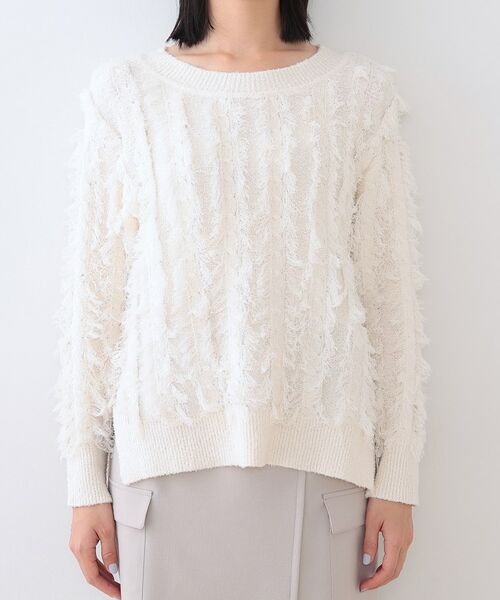 INDIVI / インディヴィ ニット・セーター | 【洗える】フリンジ ジャカードニット | 詳細14