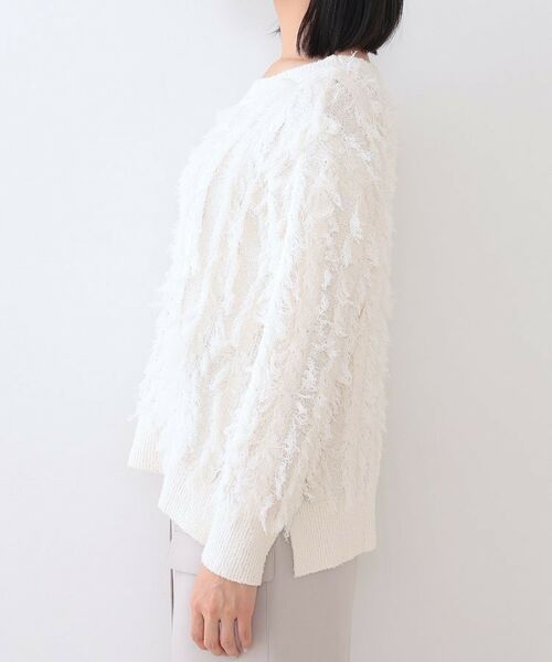 INDIVI / インディヴィ ニット・セーター | 【洗える】フリンジ ジャカードニット | 詳細15