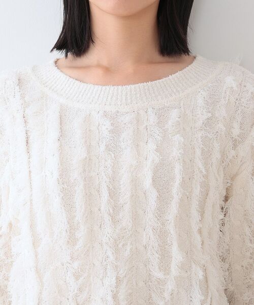 INDIVI / インディヴィ ニット・セーター | 【洗える】フリンジ ジャカードニット | 詳細17