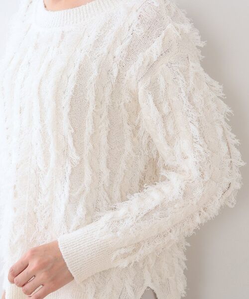 INDIVI / インディヴィ ニット・セーター | 【洗える】フリンジ ジャカードニット | 詳細18