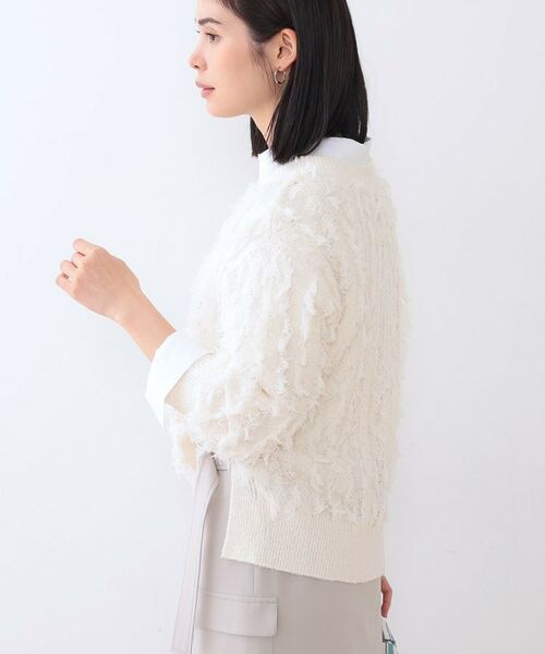 INDIVI / インディヴィ ニット・セーター | 【洗える】フリンジ ジャカードニット | 詳細2