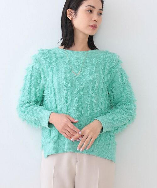 INDIVI / インディヴィ ニット・セーター | 【洗える】フリンジ ジャカードニット | 詳細21