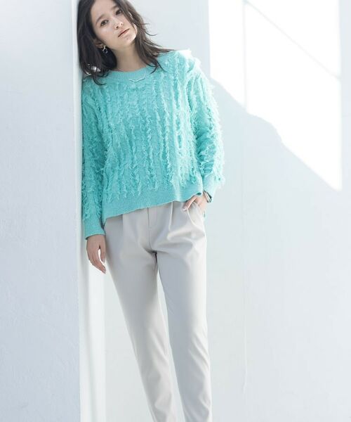 INDIVI / インディヴィ ニット・セーター | 【洗える】フリンジ ジャカードニット | 詳細22