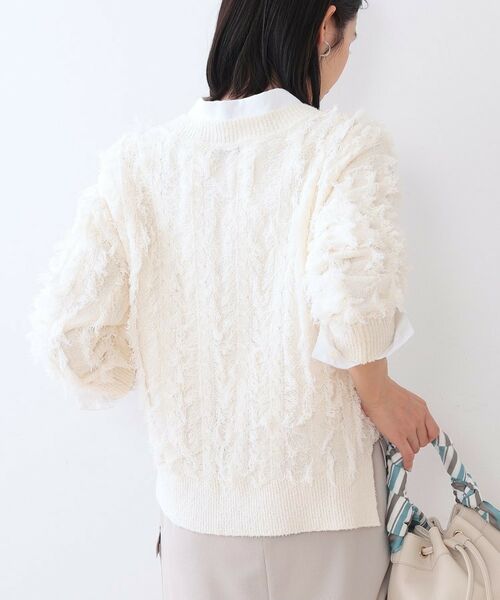 INDIVI / インディヴィ ニット・セーター | 【洗える】フリンジ ジャカードニット | 詳細3