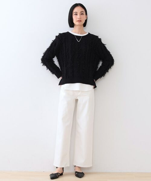 INDIVI / インディヴィ ニット・セーター | 【洗える】フリンジ ジャカードニット | 詳細8