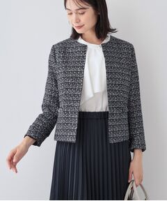 INDIVI / インディヴィ ノーカラージャケット | 【華やか】ファンシーツイードジャケット