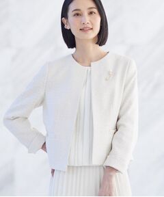 INDIVI / インディヴィ ノーカラージャケット | 【華やか】ファンシーツイードジャケット