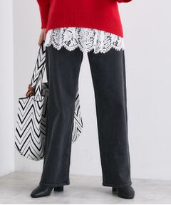 INDIVI / インディヴィ パンツ | 【通年活躍！褒められデニム】ワイドストレート デニムパンツ