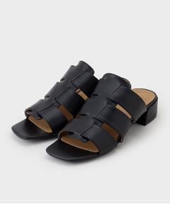 INDIVI インディヴィ編み込みストラップサンダル ホワイト　サイズ23.5㎝ INDIVI - INDIVI インディヴィ編み込みストラップサンダル