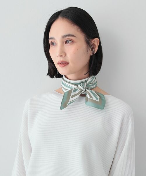 INDIVI / インディヴィ バンダナ・スカーフ | 春SALE！バイアスストライプ柄スカーフ | 詳細3