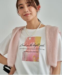 INDIVI / インディヴィ Tシャツ | 【UVケア／選べるデザイン】フォト＆ロゴ プリントTシャツ
