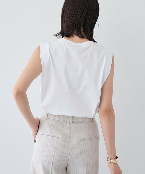 INDIVI / インディヴィ カットソー | 【洗える】きれいめノースリーブトップス | 詳細3