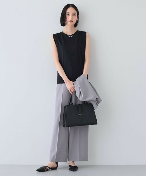 INDIVI / インディヴィ カットソー | 【洗える】きれいめノースリーブトップス | 詳細7