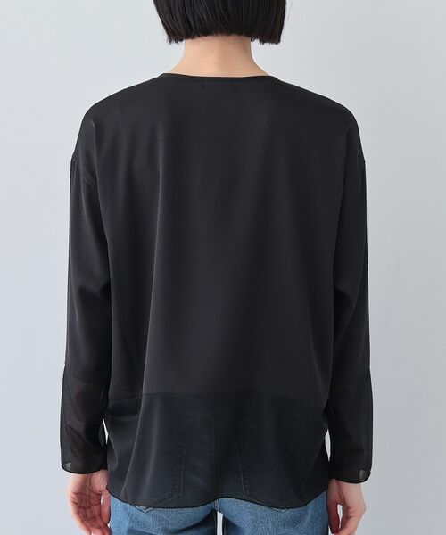 INDIVI / インディヴィ カットソー | 【洗える】袖＆裾 シアーデザイントップス | 詳細12