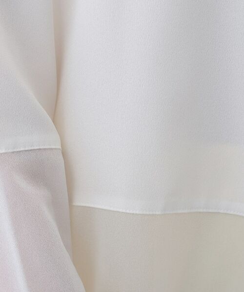 INDIVI / インディヴィ カットソー | 【洗える】袖＆裾 シアーデザイントップス | 詳細5