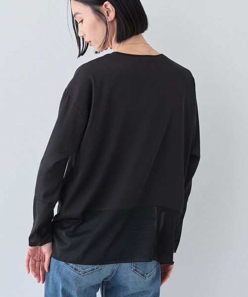 INDIVI / インディヴィ カットソー | 【洗える】袖＆裾 シアーデザイントップス | 詳細7