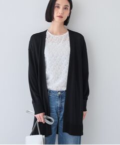 INDIVI / インディヴィ カーディガン・ボレロ | 【洗える／肌触り◎】ミニマムデザイン ニットカーディガン