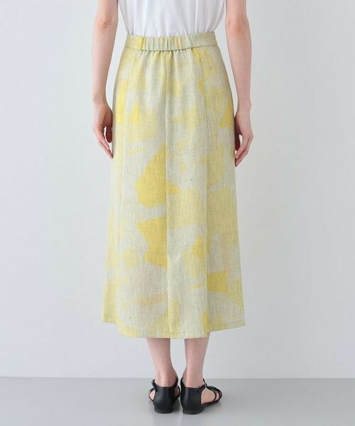 INDIVI / インディヴィ ロング・マキシ丈スカート | 【洗える】リネンライク ブロッキングプリントスカート | 詳細12