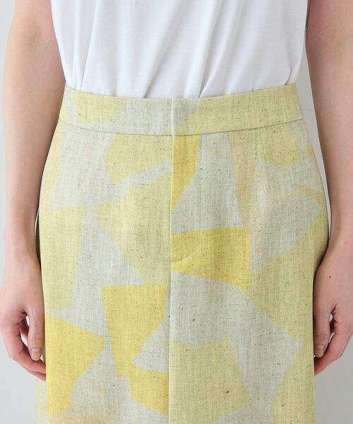 INDIVI / インディヴィ ロング・マキシ丈スカート | 【洗える】リネンライク ブロッキングプリントスカート | 詳細13