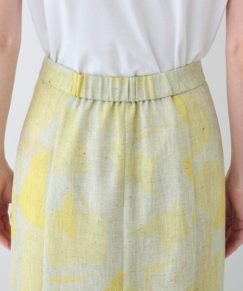 INDIVI / インディヴィ ロング・マキシ丈スカート | 【洗える】リネンライク ブロッキングプリントスカート | 詳細14