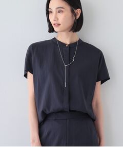 INDIVI / インディヴィ シャツ・ブラウス | 【洗える／SETUP可能/UVケア/接触冷感/日本製】バンドカラー半袖ブラウス