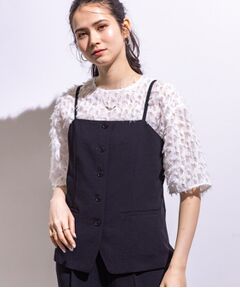 INDIVI / インディヴィ キャミソール・チューブトップ | 【着る日傘/遮熱/UVケア】ビスチェ風キャミトップス