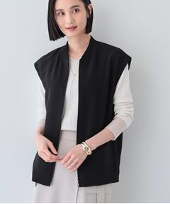 INDIVI / インディヴィ ベスト | 【洗える】スポーティーミックスジレブラウス
